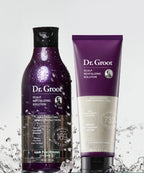 Dr. Groot Scalp Revitalizing Solution Thickening Essentials Duo for daily hair care, enhanced with Biotin, Caffeine, and Niacinamide.