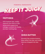 Close-up swatch of The Crème Shop Hello Kitty and Friends Gloss Jelly Tinted Peptide Lip Glaze, highlighting its hydrating peptide-infused formula for nourished, plump lips with a high-shine finish.





