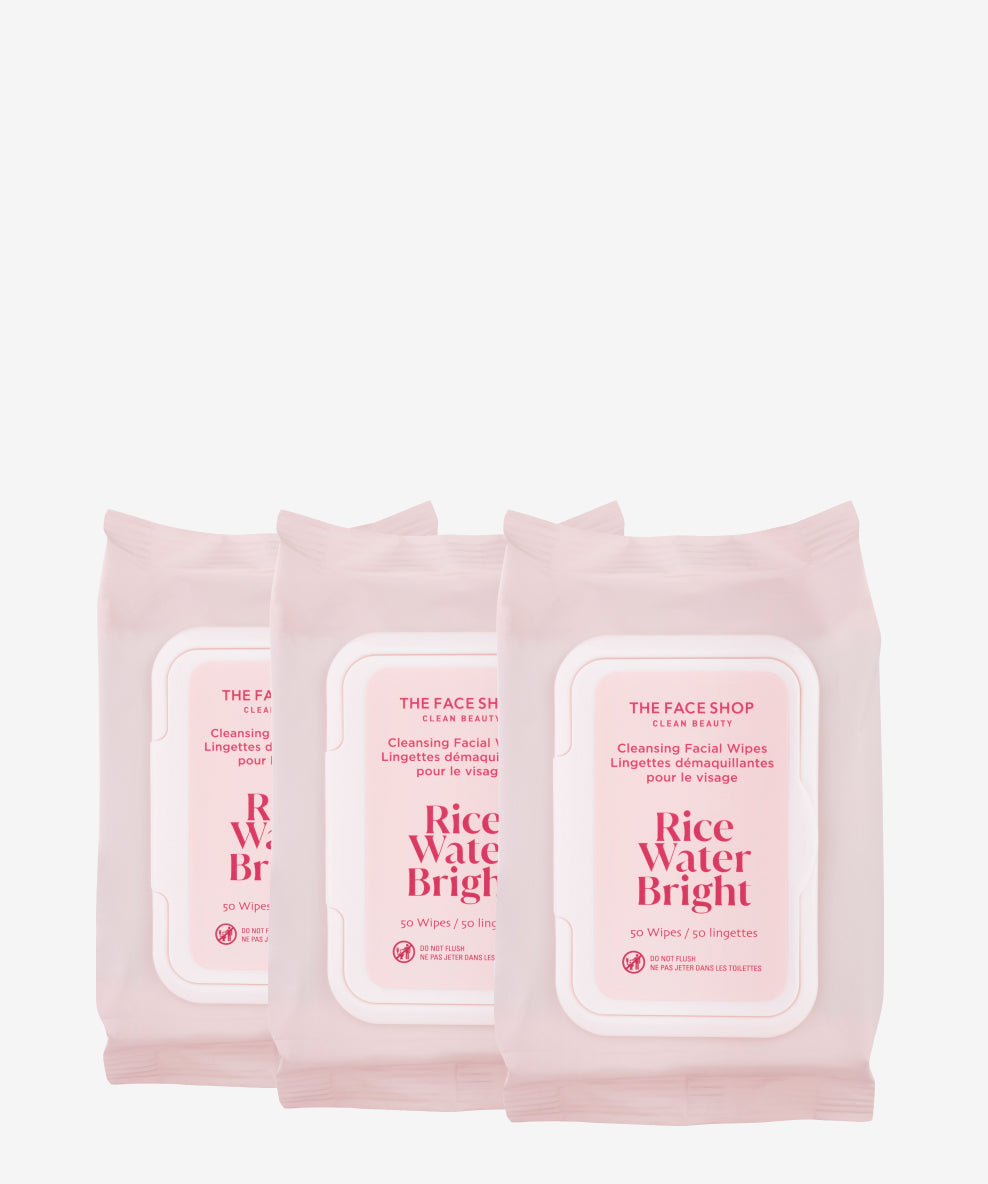 THE FACE SHOP Rice Water Bright Multi 3-Pack – K-Beauty Cleansing Foam Duo with Rice Water Extract.