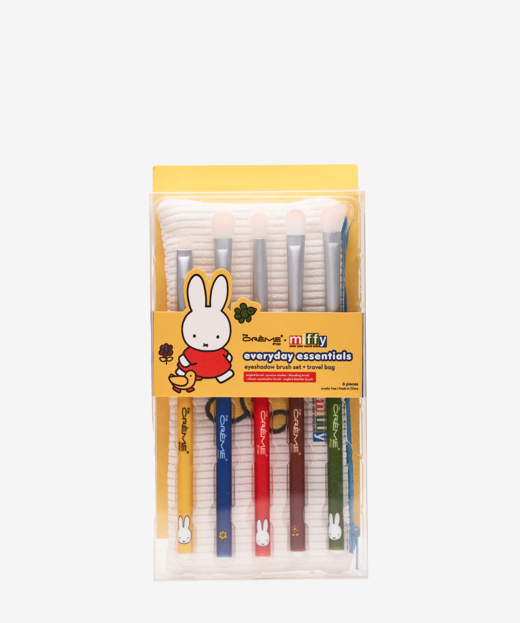 Miffy Everyday Essentials Eyeshadow Brush Set and Travel Bag
