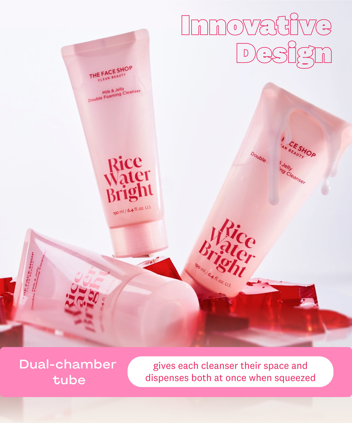 Rice Water Bright Milk & Jelly Double Cleanser