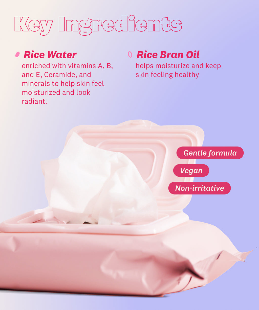 Rice Water Bright Cleansing Facial Wipes