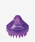 A purple Dr.Groot Premium Scalp Cleansing Brush on a white background