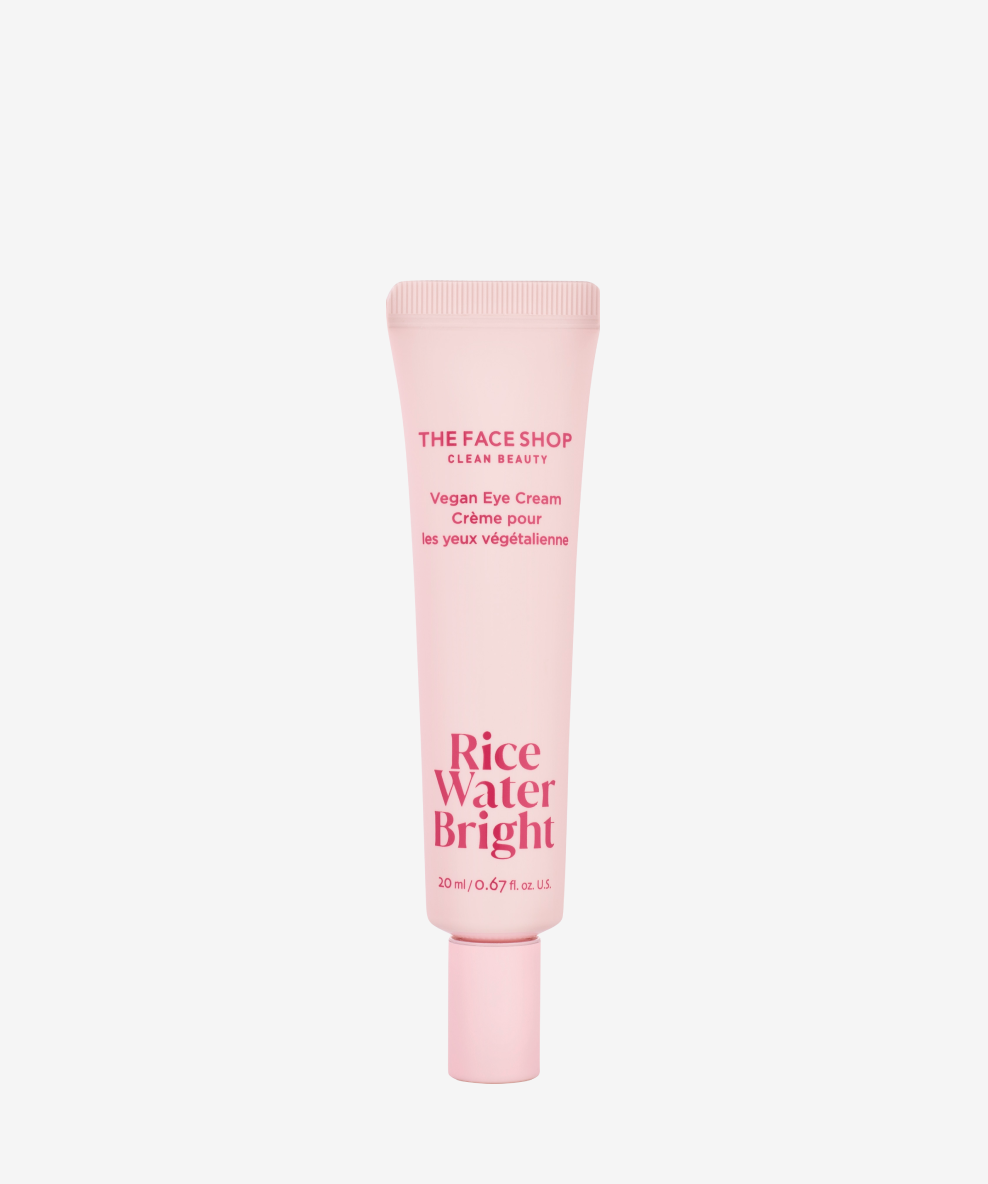 The Face Shop Rice Water Bright Vegan Eye Cream – 20ml tube of hydrating and brightening under-eye treatment
