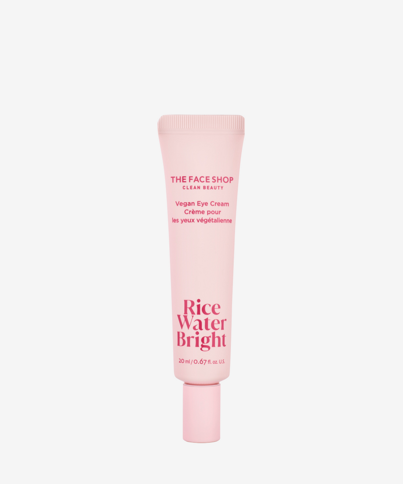 The Face Shop Rice Water Bright Vegan Eye Cream – 20ml tube of hydrating and brightening under-eye treatment