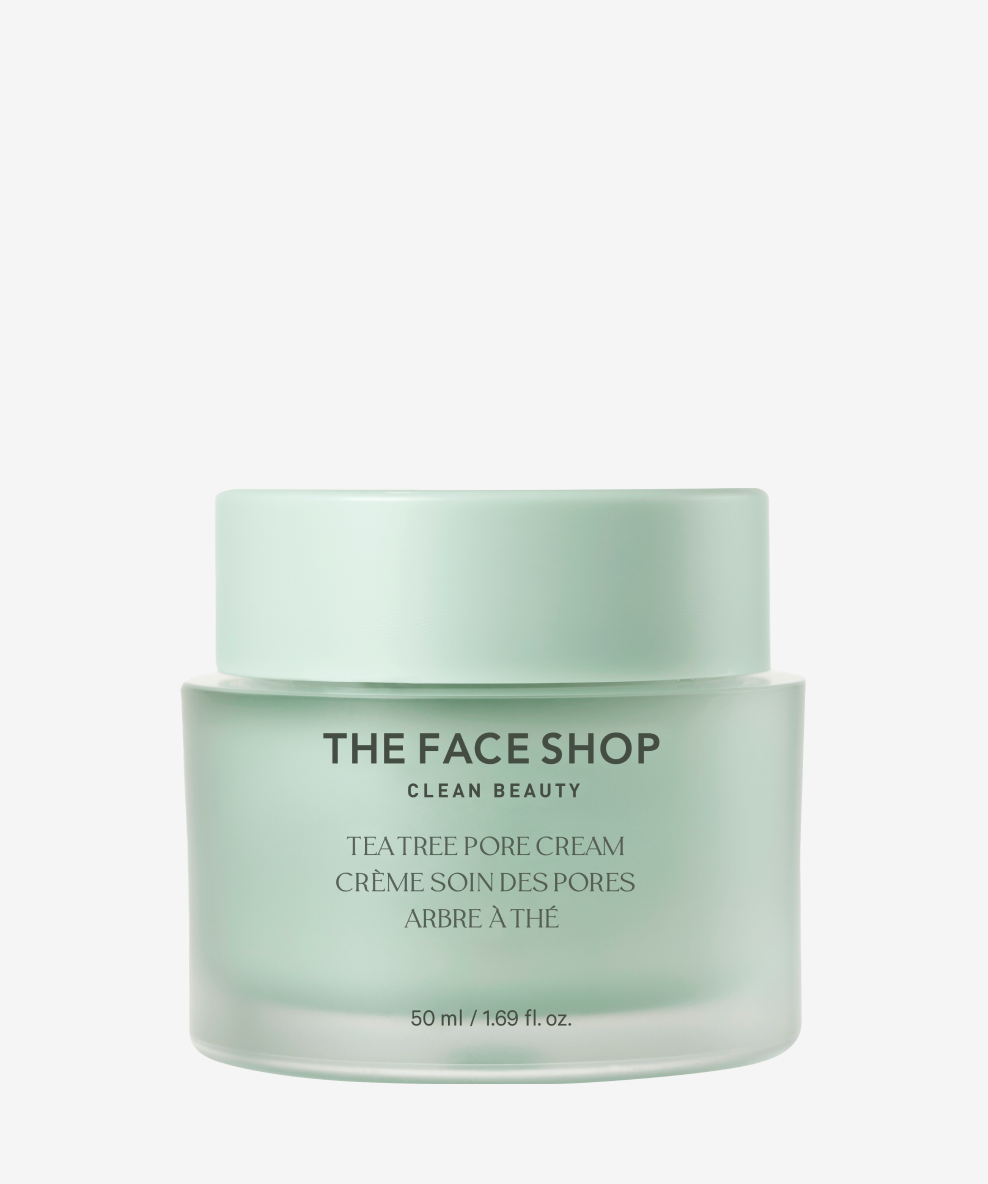 An image of The Face Shop Tea Tree Pore Cream jar.